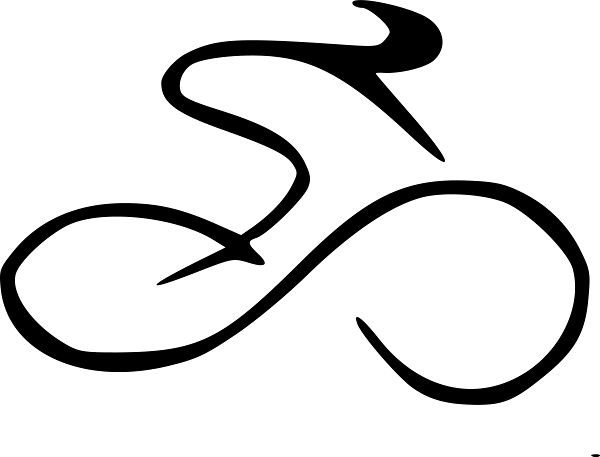 Rennrad Linienkunst Schwarz